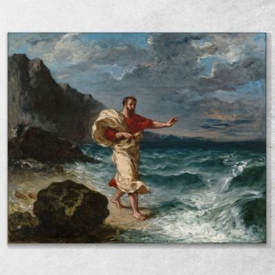 Demostene In Riva Al Mare Eugène Delacroix edx28 quadro stampa su tela