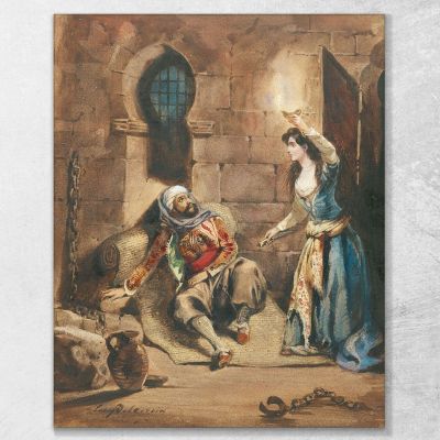 Episodio Tratto Da Il Corsaro Di Lord Byron Eugène Delacroix edx33 quadro stampa su tela