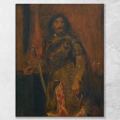 Studio Di Vicentini In Armatura Eugène Delacroix edx34 quadro stampa su tela