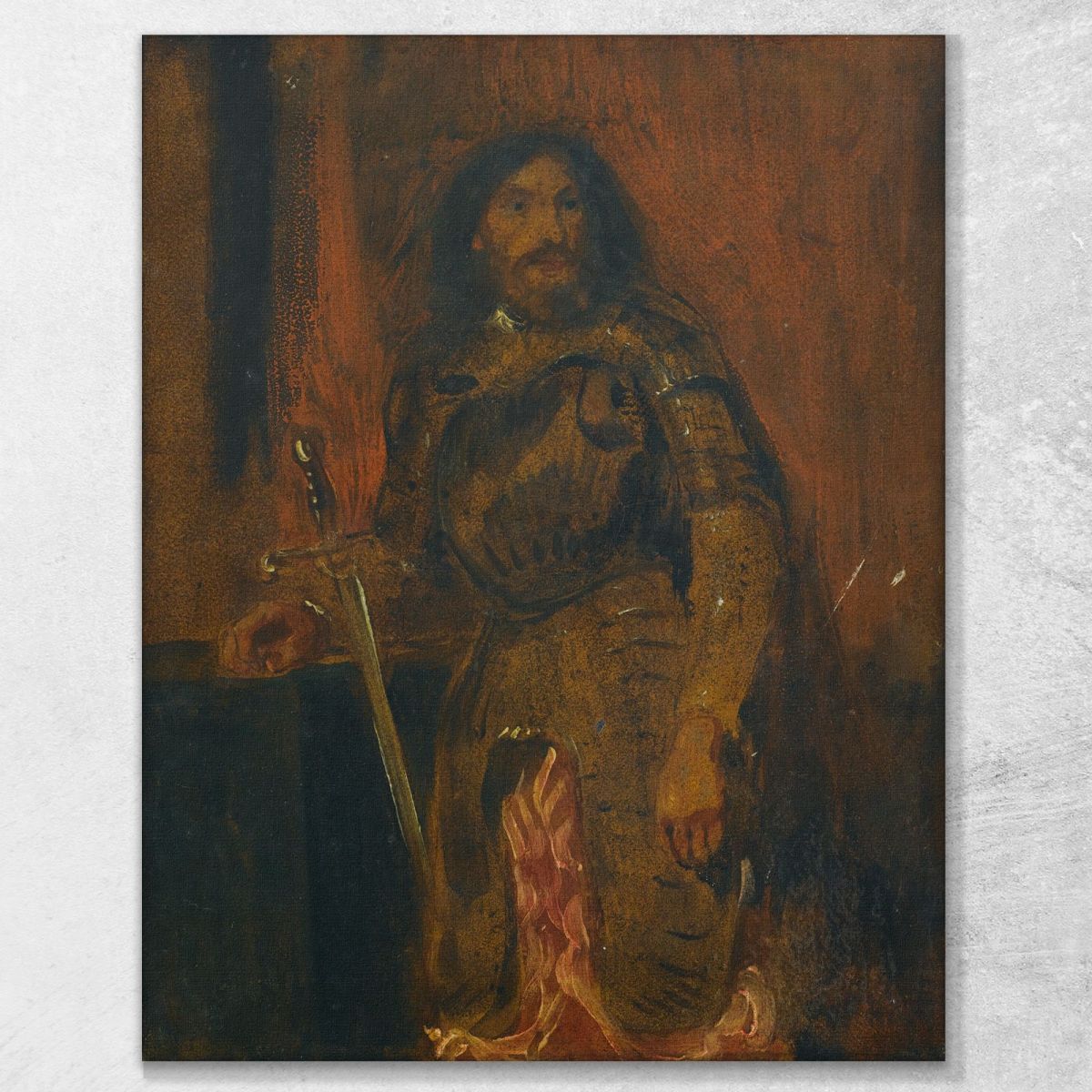 Studio Di Vicentini In Armatura Eugène Delacroix edx34 quadro stampa su tela