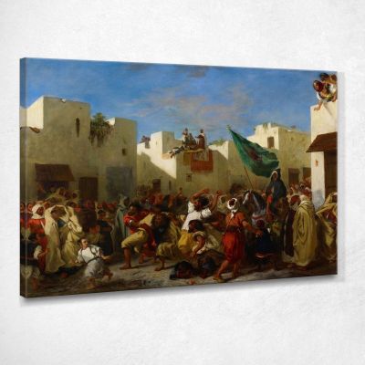 Fanatici Di Tangeri Eugène Delacroix edx37 quadro stampa su tela