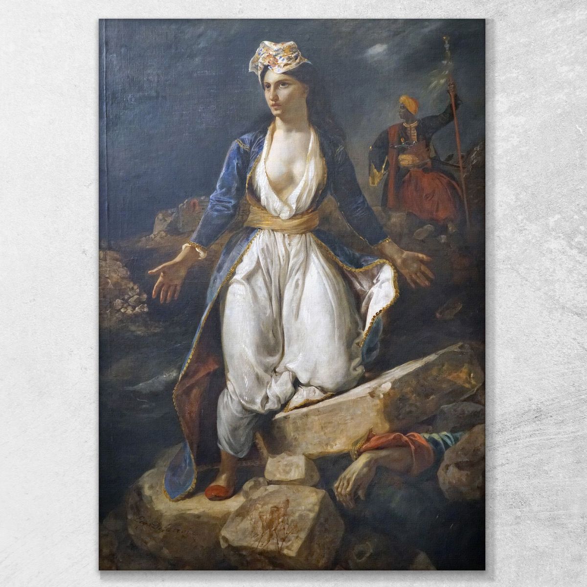La Grecia Sulle Rovine Di Missolonghi Eugène Delacroix edx44 quadro stampa su tela