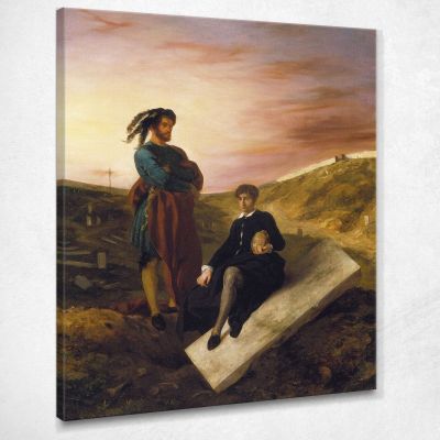 Amleto E Orazio Al Cimitero Eugène Delacroix edx48 quadro stampa su tela