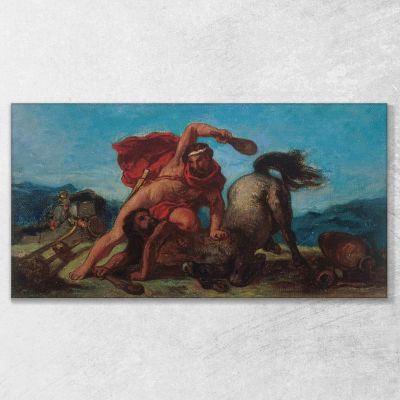 Ercole Uccide Il Centauro Nesso Eugène Delacroix edx53 quadro stampa su tela