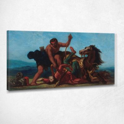 Ercole Conquistatore Di Ippolita Regina Delle Amazzoni Eugène Delacroix edx54 quadro stampa su tela