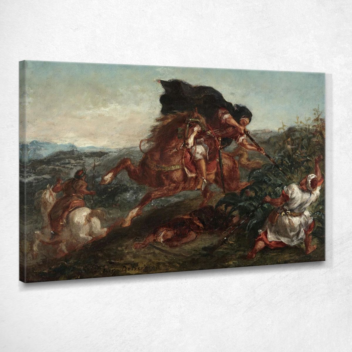 La Lotta Eugène Delacroix edx67 quadro stampa su tela La Lotta Eugène Delacroix edx67 quadro stampa su tela