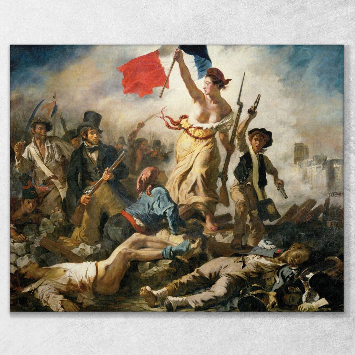 La Libertà Che Guida Il Popolo Eugène Delacroix edx70 quadro stampa su tela