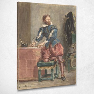 Mathurin Régnier Eugène Delacroix edx78 quadro stampa su tela