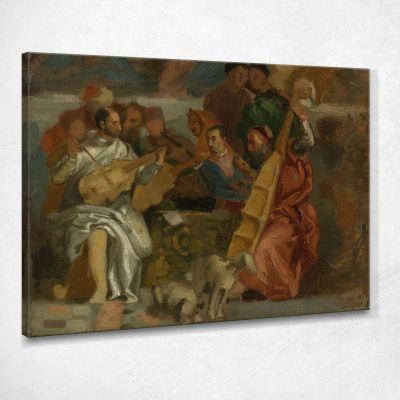 Musicisti Eugène Delacroix edx82 quadro stampa su tela