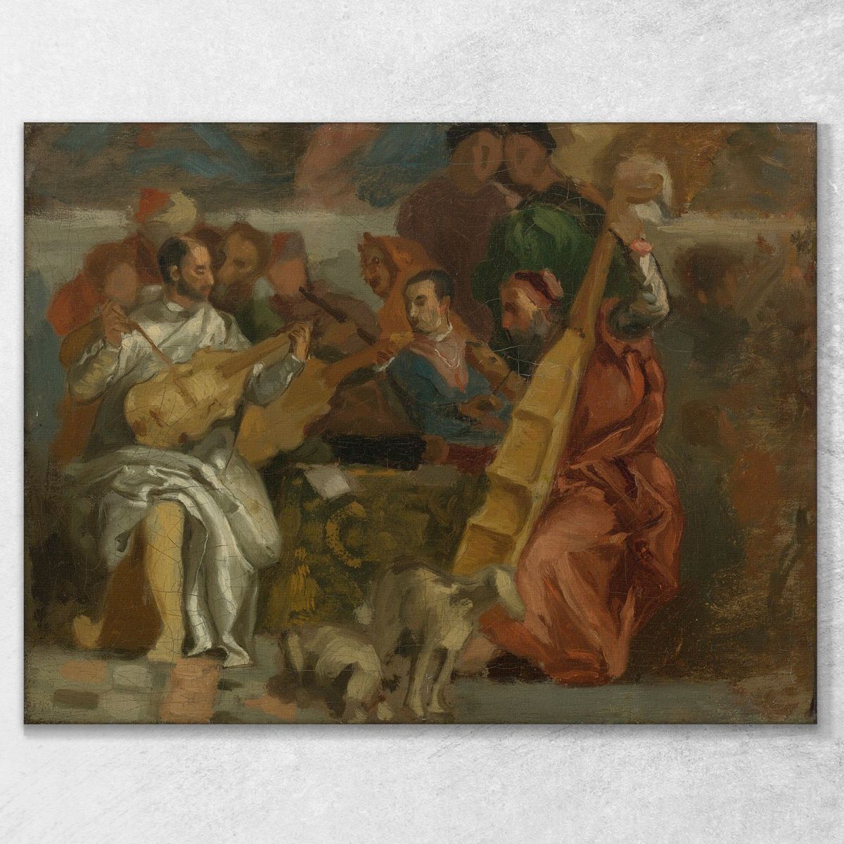 Musicisti Eugène Delacroix edx82 quadro stampa su tela