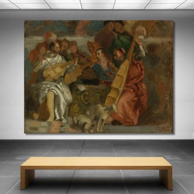 Musicisti Eugène Delacroix edx82 quadro stampa su tela