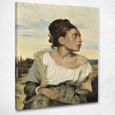 Ragazza Orfana Al Cimitero Eugène Delacroix edx85 quadro stampa su tela