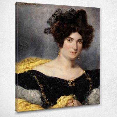 Ritratto Di Signora François Simon Eugène Delacroix edx97 quadro stampa su tela