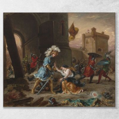 Scena Dal Romanzo Di Amadis De Gaule Eugène Delacroix edx104 quadro stampa su tela