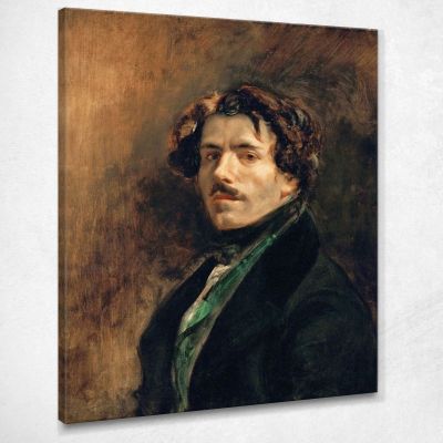 Autoritratto Con Gilet Verde Eugène Delacroix edx106 quadro stampa su tela