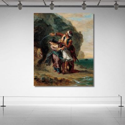 Selim E Zuleika Eugène Delacroix edx107 quadro stampa su tela