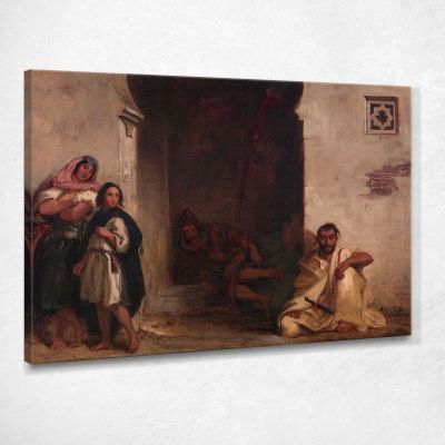 Strada A Meknes  Eugène Delacroix edx114 quadro stampa su tela