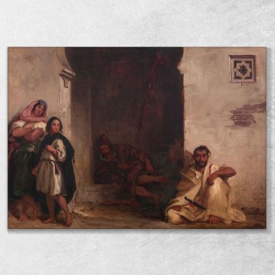 Strada A Meknes  Eugène Delacroix edx114 quadro stampa su tela