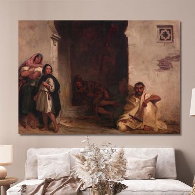 Strada A Meknes  Eugène Delacroix edx114 quadro stampa su tela