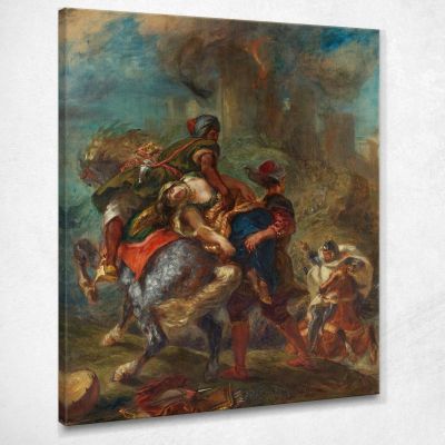 Il Rapimento Di Rebecca Eugène Delacroix edx124 quadro stampa su tela