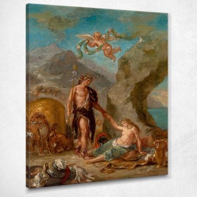 L'Autunno Bacco E Arianna Eugène Delacroix edx125 quadro stampa su tela