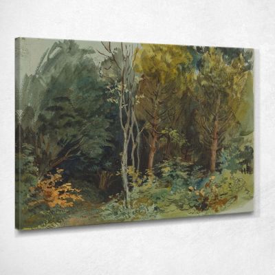 Il Bordo Di Un Bosco A Nohant Eugène Delacroix edx129 quadro stampa su tela