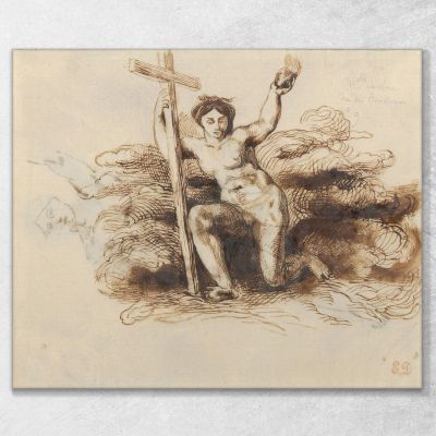 La Figura Della Religione Eugène Delacroix edx133 quadro stampa su tela