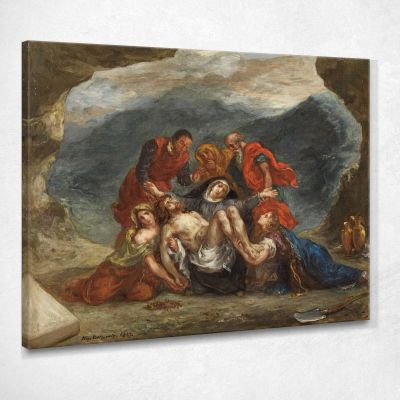 Il Lutto Di Cristo Eugène Delacroix edx135 quadro stampa su tela