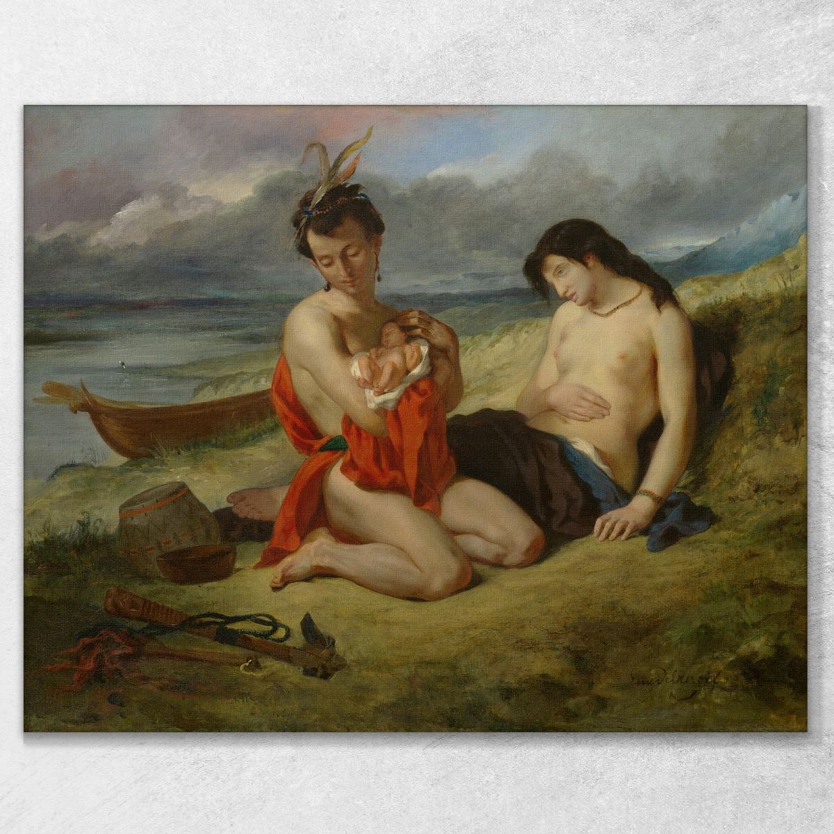 Il Natchez Eugène Delacroix edx136 quadro stampa su tela