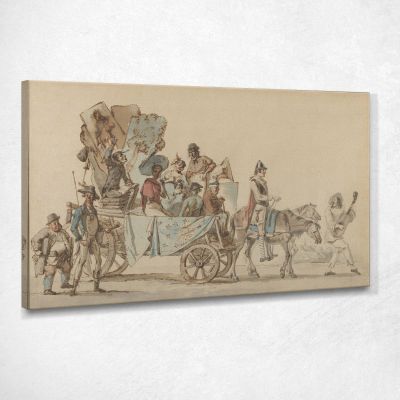 Compagnia Teatrale In Viaggio Eugène Delacroix edx148 quadro stampa su tela