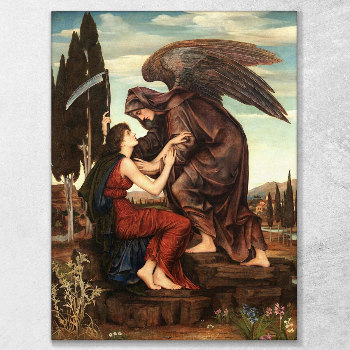 Ángel De La Muerte Evelyn De Morgan cuadro en lienzo