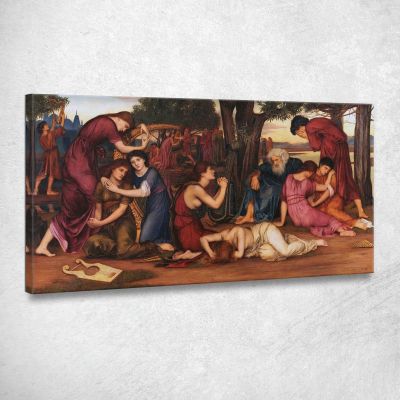 Presso Le Acque Di Babilonia Evelyn De Morgan emg6 quadro stampa su tela