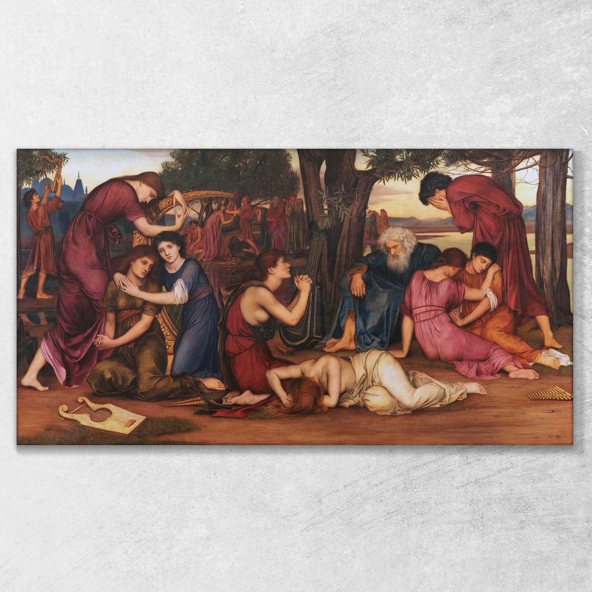 Presso Le Acque Di Babilonia Evelyn De Morgan emg6 quadro stampa su tela