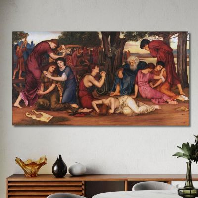 Presso Le Acque Di Babilonia Evelyn De Morgan emg6 quadro stampa su tela