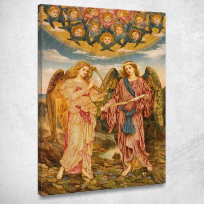 Gloria Nell'Alto Dei Cieli Evelyn De Morgan emg17 quadro stampa su tela