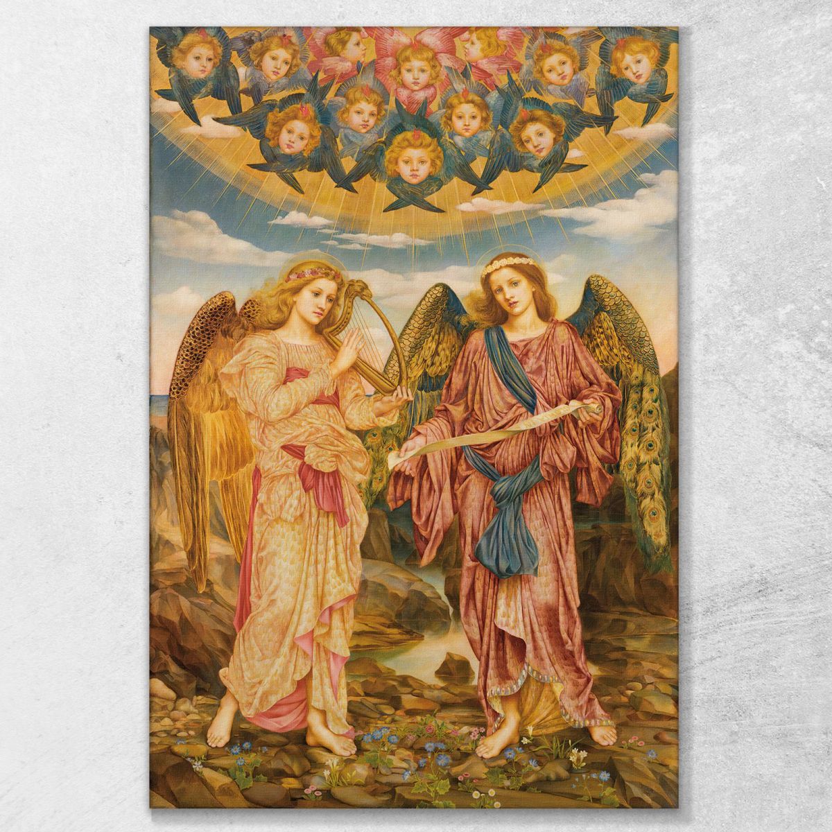 Gloria Nell'Alto Dei Cieli Evelyn De Morgan emg17 quadro stampa su tela