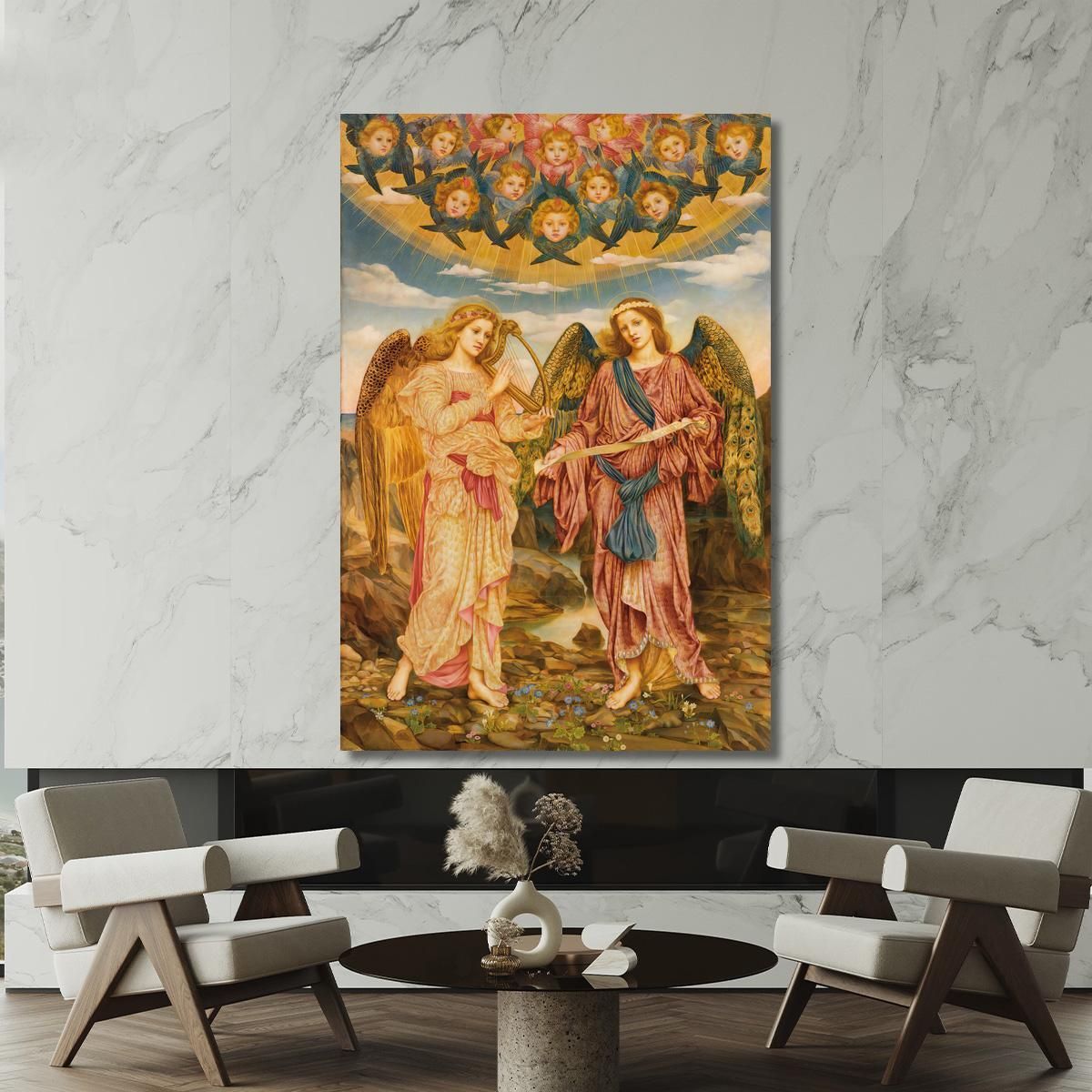 Gloria Nell'Alto Dei Cieli Evelyn De Morgan emg17 quadro stampa su tela