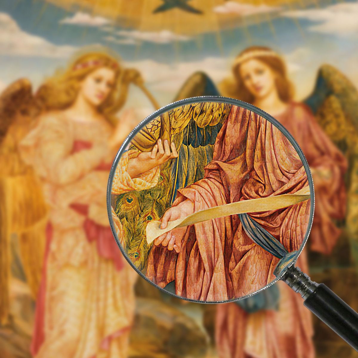 Gloria Nell'Alto Dei Cieli Evelyn De Morgan emg17 quadro stampa su tela