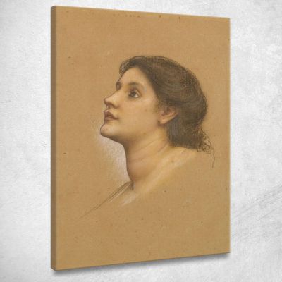 Testa Di Una Giovane Ragazza Evelyn De Morgan emg18 quadro stampa su tela