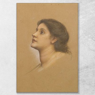 Testa Di Una Giovane Ragazza Evelyn De Morgan emg18 quadro stampa su tela