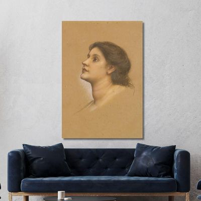 Testa Di Una Giovane Ragazza Evelyn De Morgan emg18 quadro stampa su tela