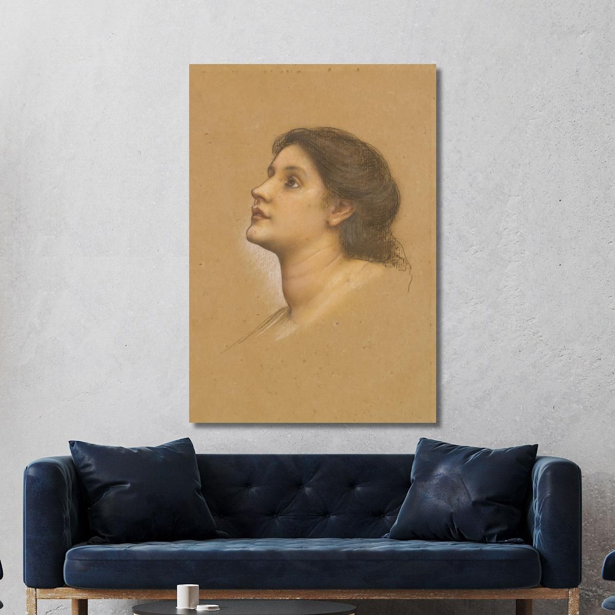 Testa Di Una Giovane Ragazza Evelyn De Morgan emg18 quadro stampa su tela