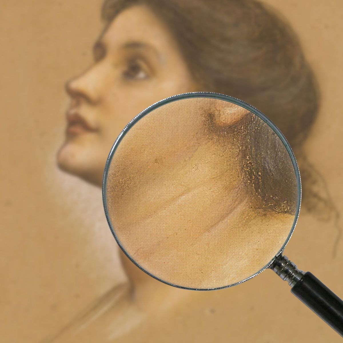 Testa Di Una Giovane Ragazza Evelyn De Morgan emg18 quadro stampa su tela