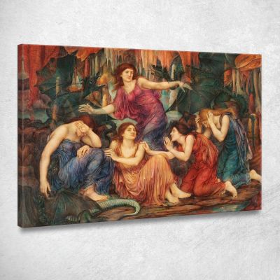 I Prigionieri Evelyn De Morgan emg35 quadro stampa su tela