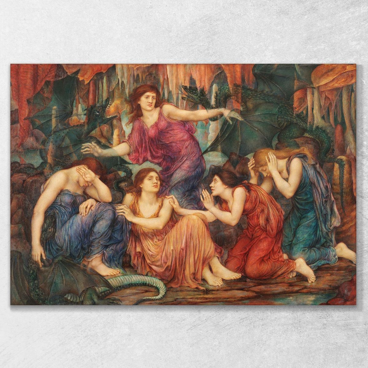 I Prigionieri Evelyn De Morgan emg35 quadro stampa su tela