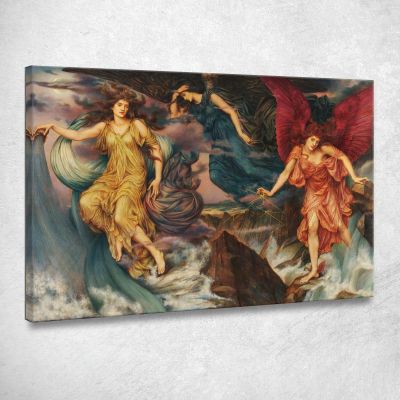 Gli Spiriti Della Tempesta Evelyn De Morgan emg54 quadro stampa su tela