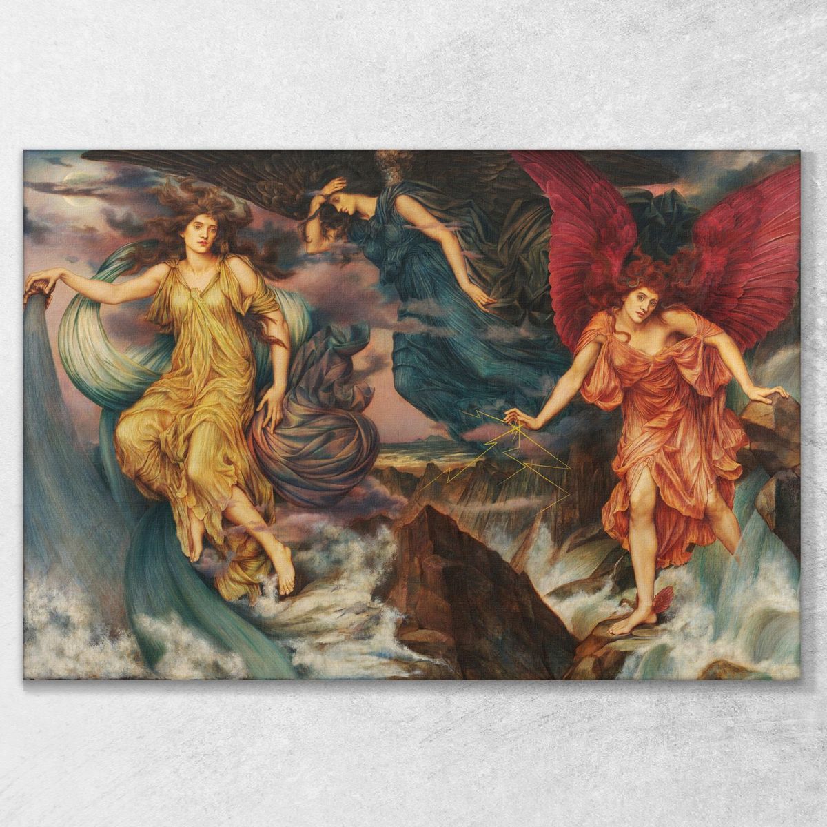 Gli Spiriti Della Tempesta Evelyn De Morgan emg54 quadro stampa su tela
