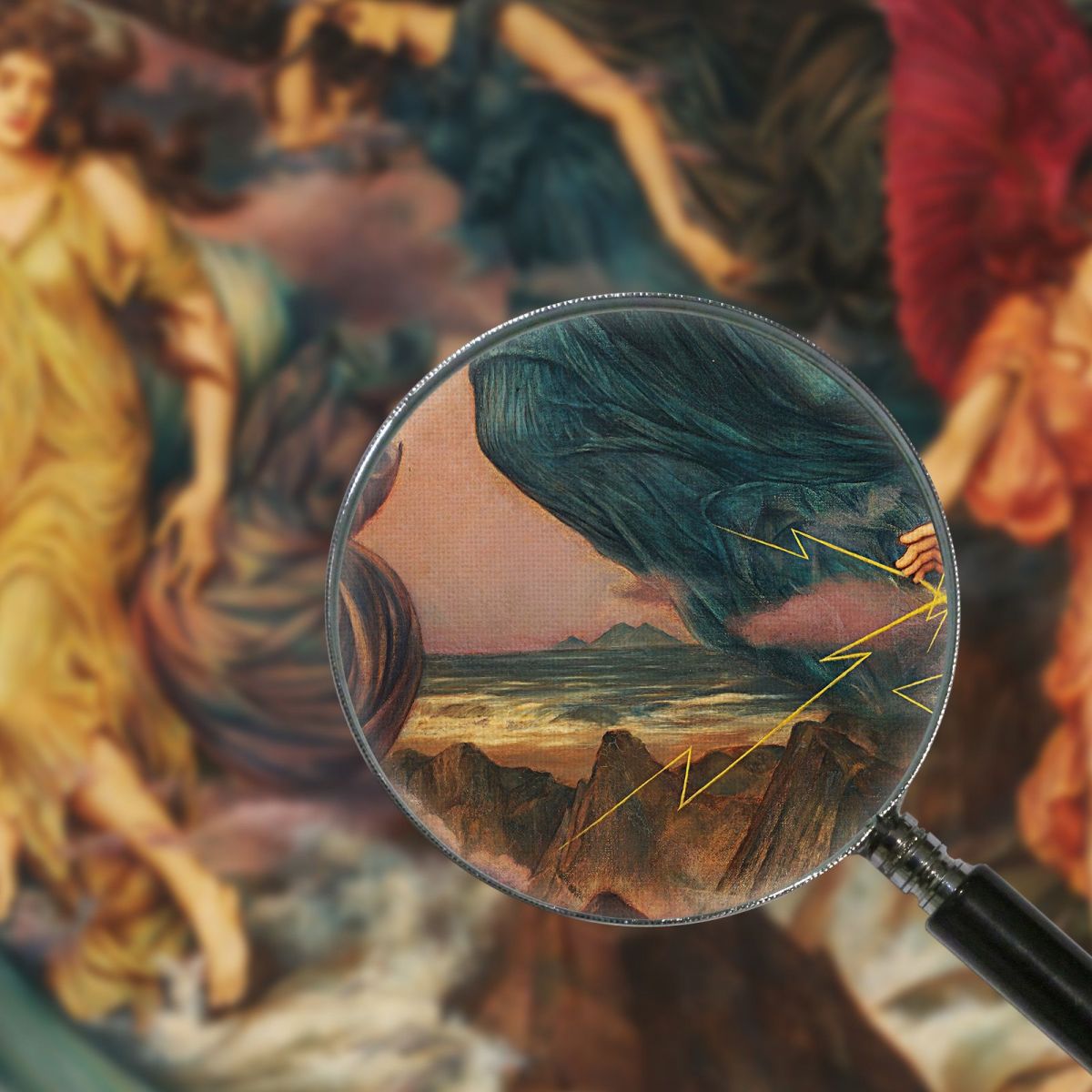 Gli Spiriti Della Tempesta Evelyn De Morgan emg54 quadro stampa su tela