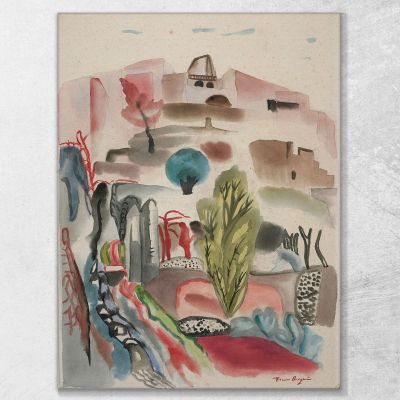 Collina Con Cipressi Frances Hodgkins fhd14 quadro stampa su tela