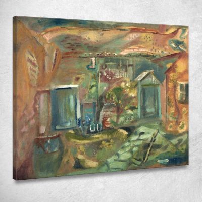 Cortile Di Purbeck Nel Primo Pomeriggio Frances Hodgkins fhd24 quadro stampa su tela